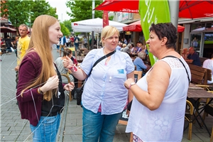 Smartmob-Protest in der Bochumer Fußgänger-Zone