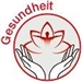 Aufzählungszeichen - Gesundheit:  Strichzeichnung. s/w + ZF rot. Hände halten das Symbol des Yogas. (c) Nachbearbeitung Caritas FRG.