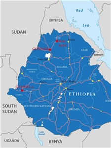 Äthiopien-Karte
