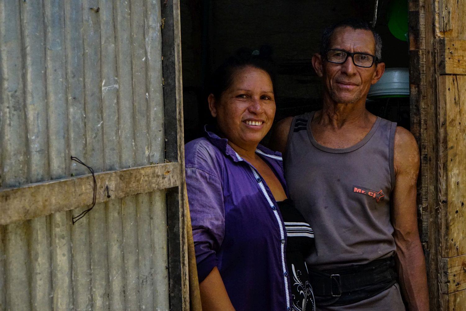 Das Ehepaar Sergio & Dulce wohnt in der Flüchtlingssiedlung Nueva Alianza