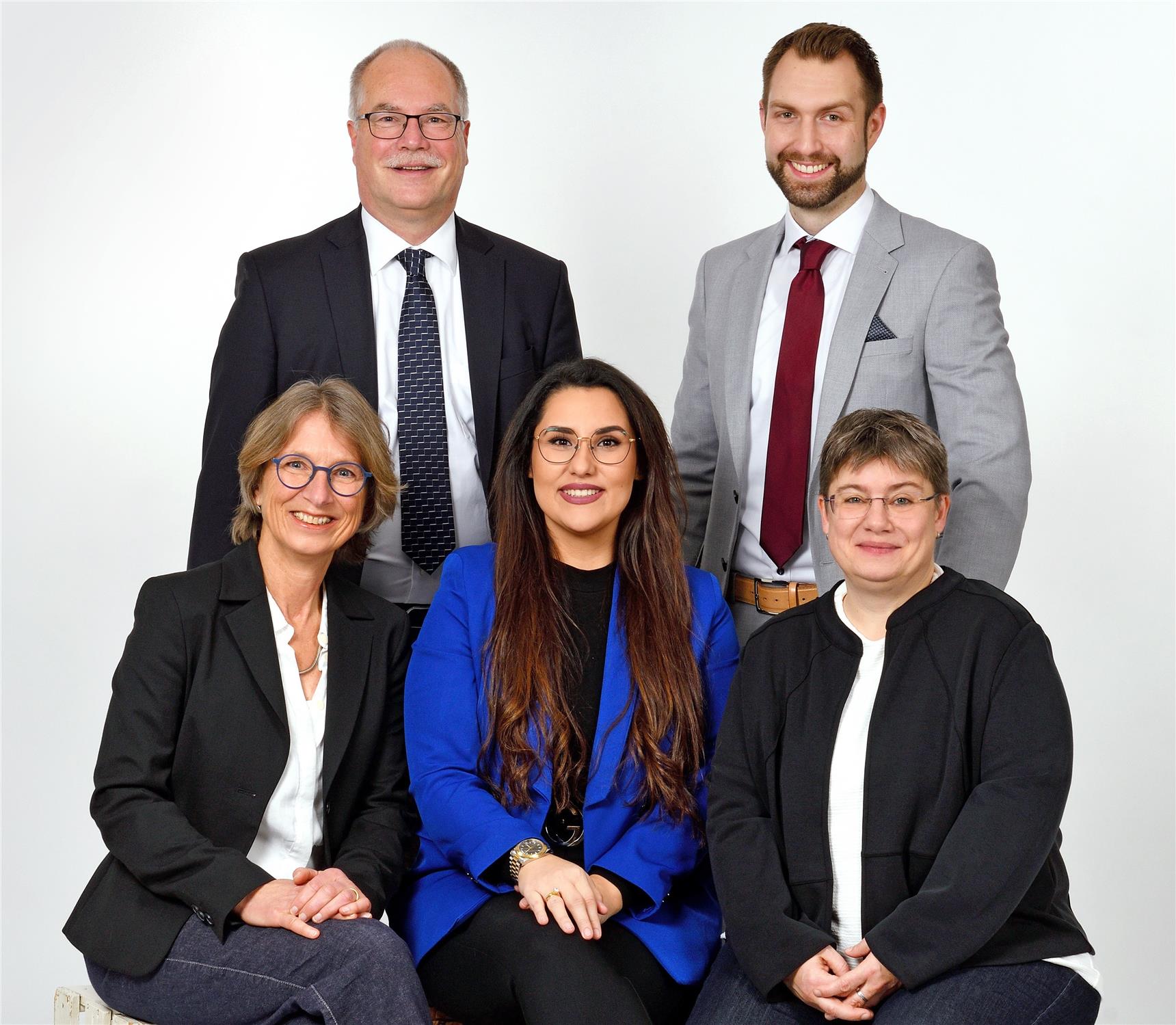 Leitungsteam Bild 01/2022 Die fünfköpfige Leitung der Caritas Ludwigsburg-Waiblingen-Enz