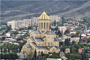 Die Sameba-Kathedrale der georgischen orthodoxen Apostelkirche in Tiflis