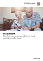 Broschüre Das Erbrecht Cover der Broschüre 'Das Erbrecht' des Justizministeriums NRW