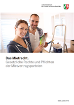 Broschüre Das Mietrecht Cover der Broschüre 'Das Mietrecht' des Justizministeriums NRW