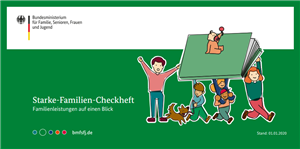Cover des Starke-Familien-Checkheftes des BMFSFJ