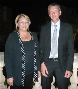 Dr. Stefan Gerhardinger zusammen mit der Präsidentin der Republik Malta, Her Excellency Marie Louise Coleira Preca.