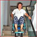 Frau Offtermatt im Rollstuhl