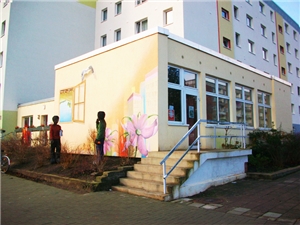 Greifswald QM Quartier Außenansicht des Quartierbüros