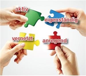 bunte Puzzleteile werden zusammengefügt bunte Puzzleteile werden zusammengefügt