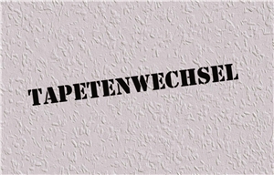 Tapetenwechsel Tapete mit gestempeltem Wort