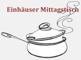 Einhäuser Mittagstisch Einhäuser Mittagstisch, Illustration dampfender Suppentopf
