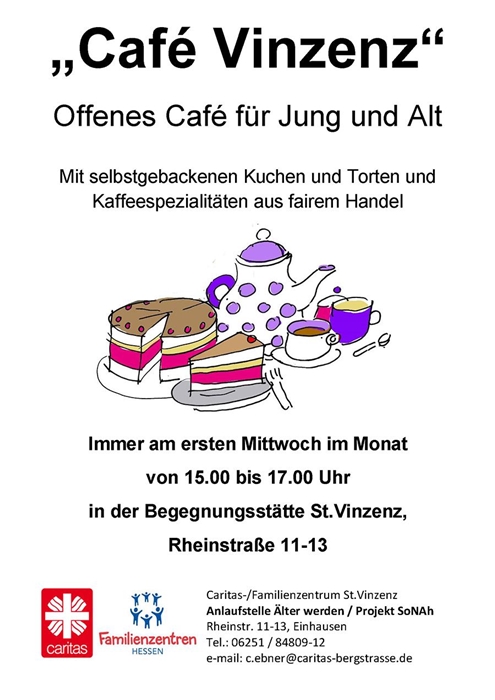 Plakat Einladung Cafe St. Vinzenz