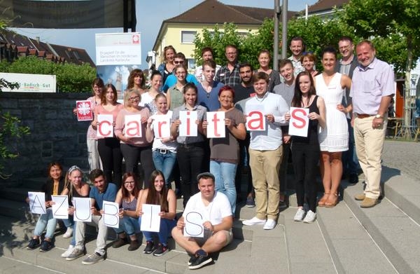 Neue Azubis bei der Caritas Bruchsal. Quelle: CV Bruchsal Neue Azubis beim CV Bruchsal