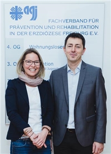 Sie bilden den hauptamtlichen Vorstand des AGJ-Fachverbandes: Alexander Schmidt (Vorsitzender) und Anne-Kathrin Hummel. Quelle: AGJ Neuer AGJ-Vorstand