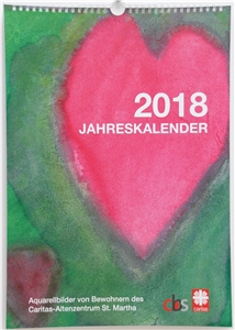 Das Titelblatt des Kalenders zeigt ein Herz. Kalender Titelblatt