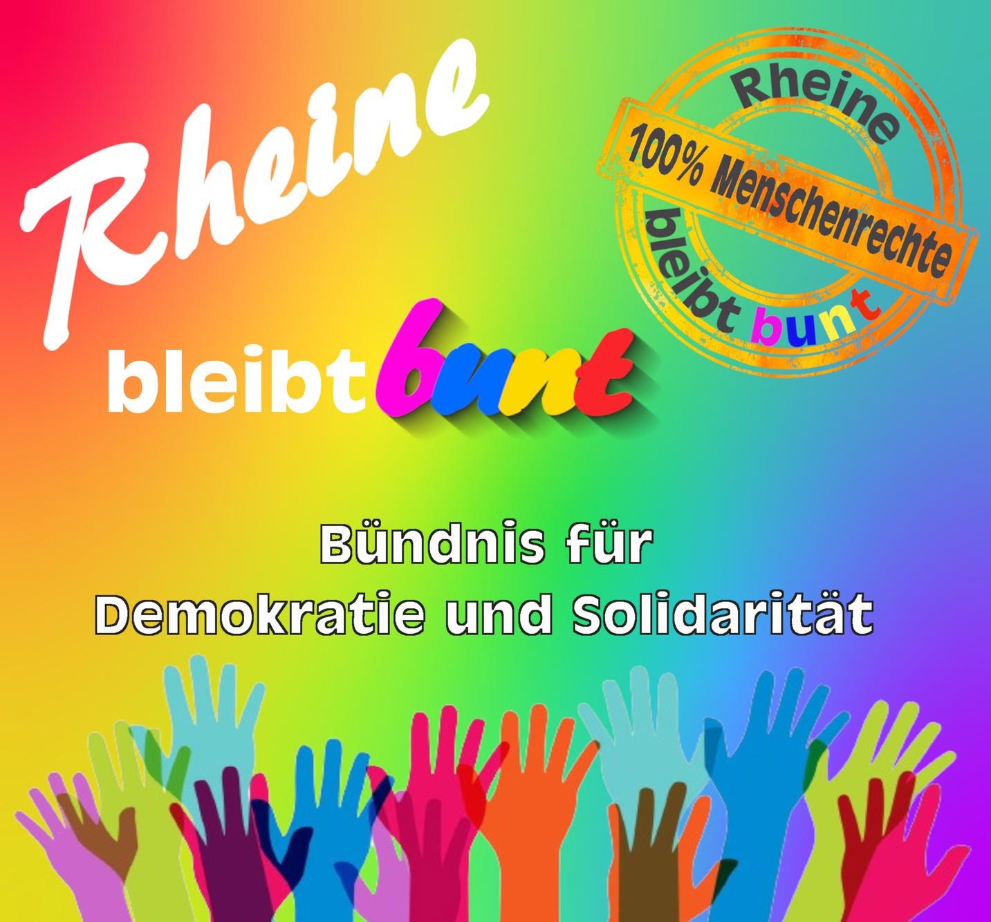 Plakat Rheine bleibt bunt