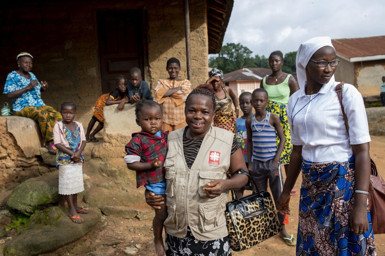 Caritas Mitarbeiterin aus Sierra Leone (Foto: Bente Stachowske / Caritas international)