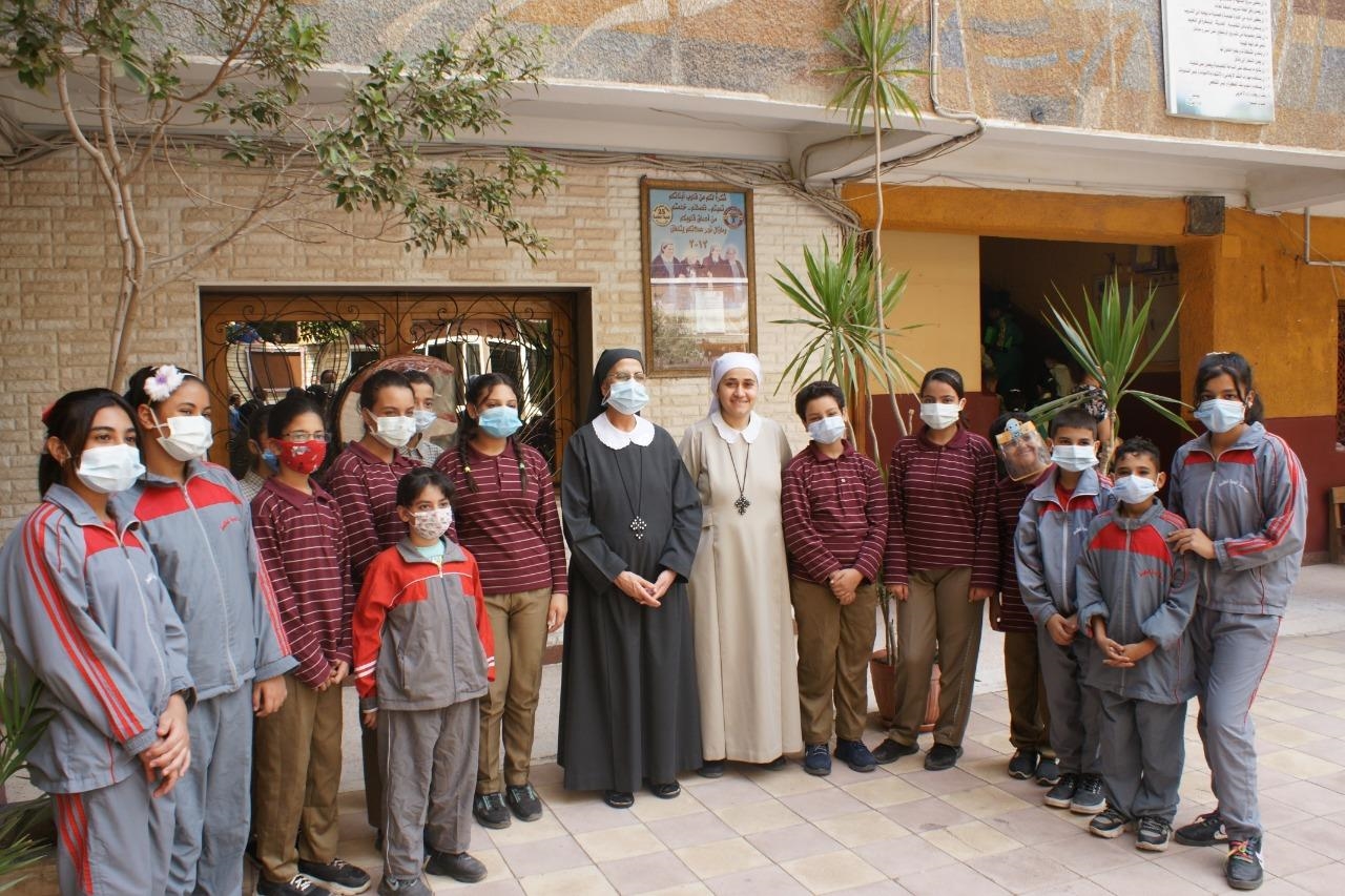 Gruppenfoto ägyptischer Schülerinnen und Schüler (Foto: Mahaba School Kairo)