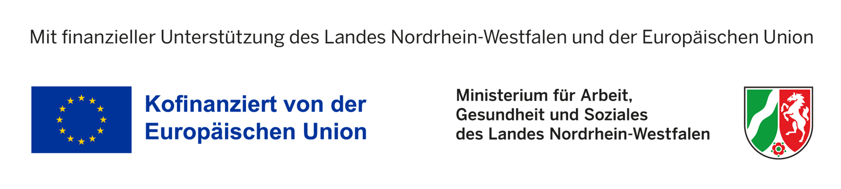 Logos Europäische Union und Ministerium Arbeit NRW