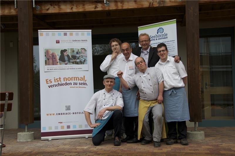 Gruppenbild Seehörnlemitarbeiter beim Inklusionstag (Caritas Konstanz)