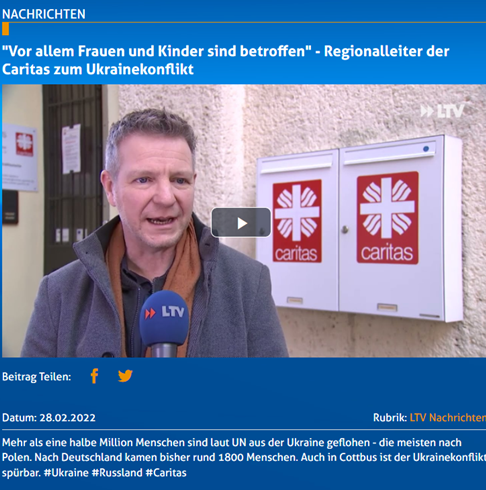 Ausschnitt/Foto aus dem Interview von LTV und Herrn Adam