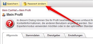 Screenshot Passwort ändern