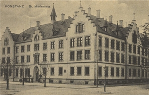 Historische Ansicht des Marienhaus Ein altes Bild des St. Marienhaus