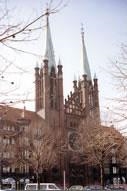 Blick auf die St.-Bonifatius-Kirche  in Friedrichshain-Kreuzberg