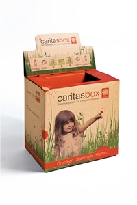 Dieses Bild ziert die CaritasBox-Sammelnkartons