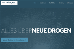 Infoportal Neue Drogen Screenshot der Website des Infoportals neue Drogen