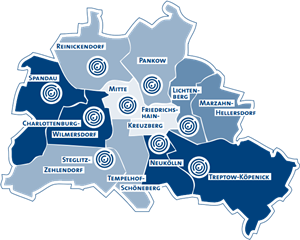 Karte vom Berliner Krisendienst