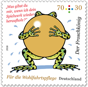 Wohlfahrtsbriefmarke Froschkönig Wohlfahrtsbriefmarke Froschkönig