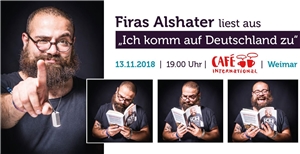 Firas Alshater liest im Café International