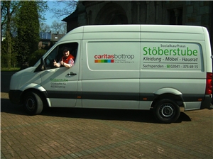 Stöberstube Lieferwagen Der Lieferwagen der Stöberstube