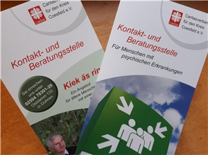 Was hilft der kranken Seele? zwei Flyer