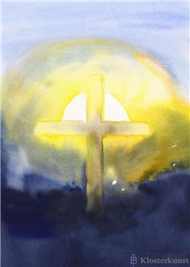 Kreuz in Aquarell gemalt