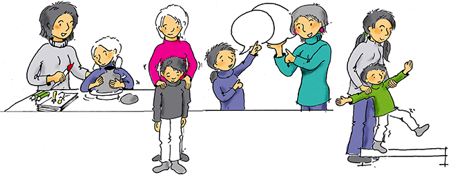 Illustration: Die Caritas Frühberatung bietet viele Therapien für Kinder an