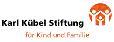 Logobild einer stilisierten Familie mit Schriftzug Karl Kübel Stiftung für Kind und Familie