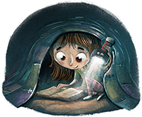 So liest es sich an spannendsten! Illustration Kind liest heimlich mit Taschenlampe unter der Bettdecke