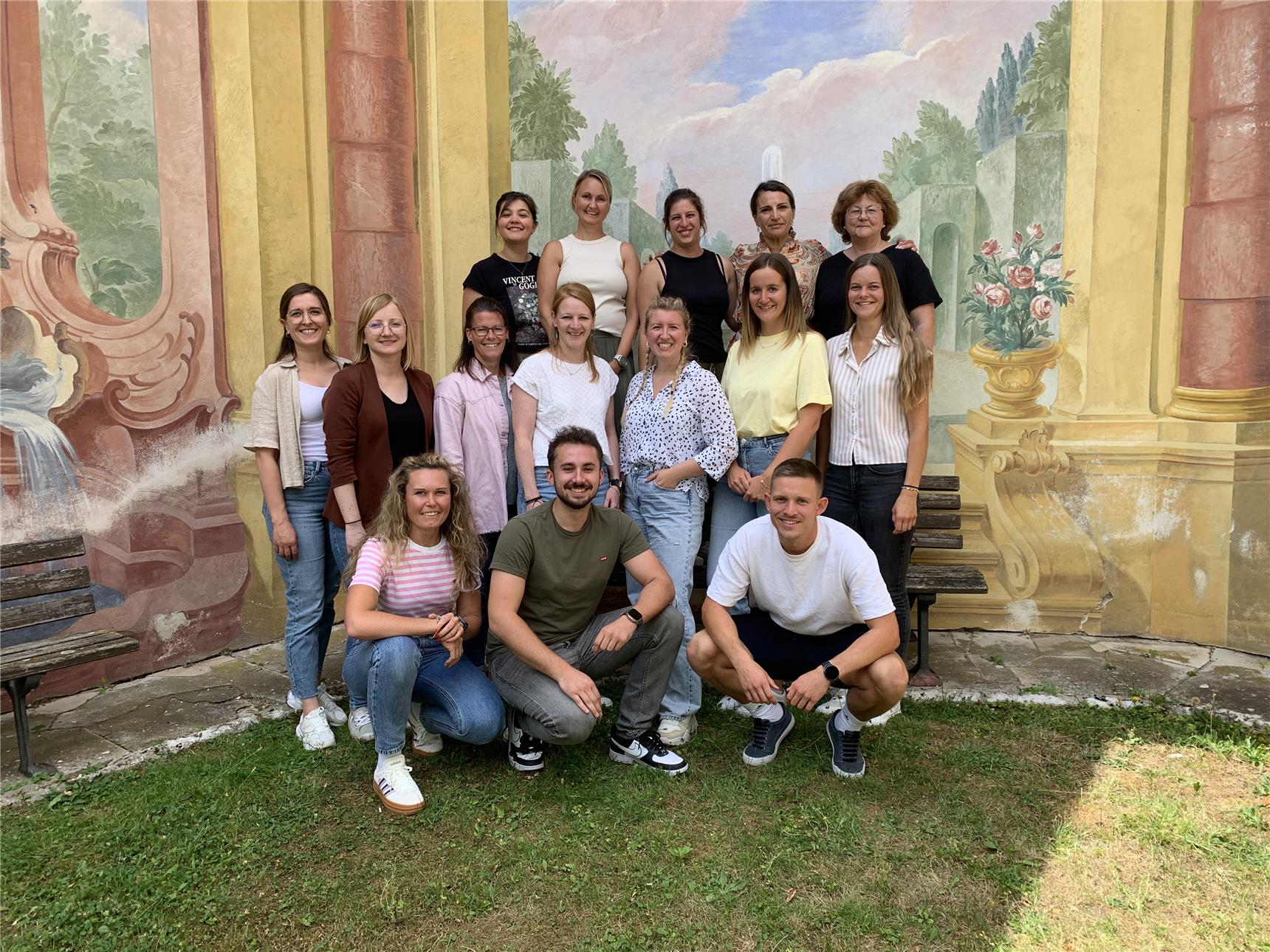 Gruppenfoto auf Schloss Hirschberg