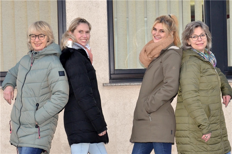 Das Team der Fluthilfe: Annette Schäfer, Melanie Oberhaus (Verwaltung), Gina Götz, Dorothea Gehlen