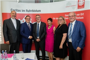 von links: Ingo Mattauch, Thomas Kufen, Michael Hülsen, Andrea Stollfuß, Sabine Depew und Otto Fehr