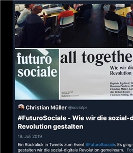 Futuro Sociale - Twitter Moment Screenshot des Twitter Moments des Futuro Sociales