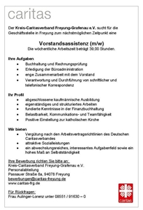 Stellenanzeige Stellenanzeige