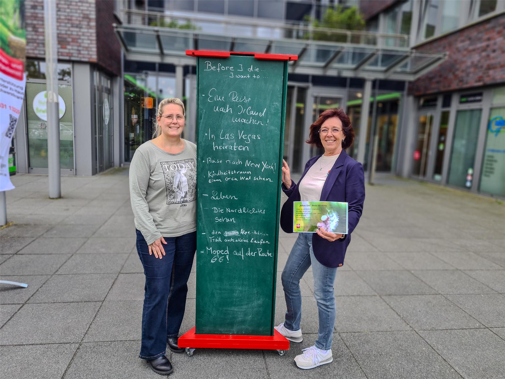 „Before I die“ - Caritas regt zum Nachdenken an