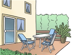 Garten Pflanzen im Hinterhof