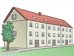 Wohnheim ein großes Gebäude