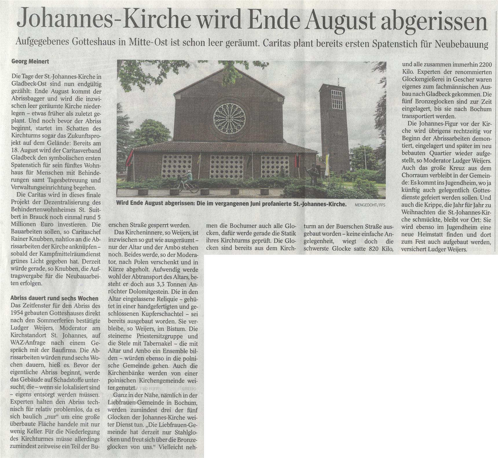 WAZ vom 21.07.2022
