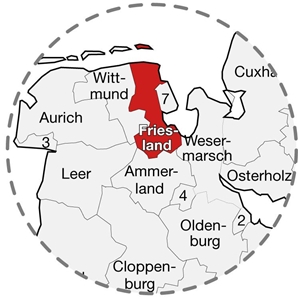 fd karte - 012 - karte-landkreise-niedersachsen-friesland