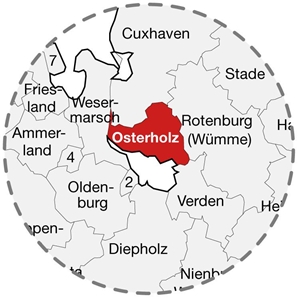 fd karte - 033 - karte-landkreise-niedersachsen-osterholz